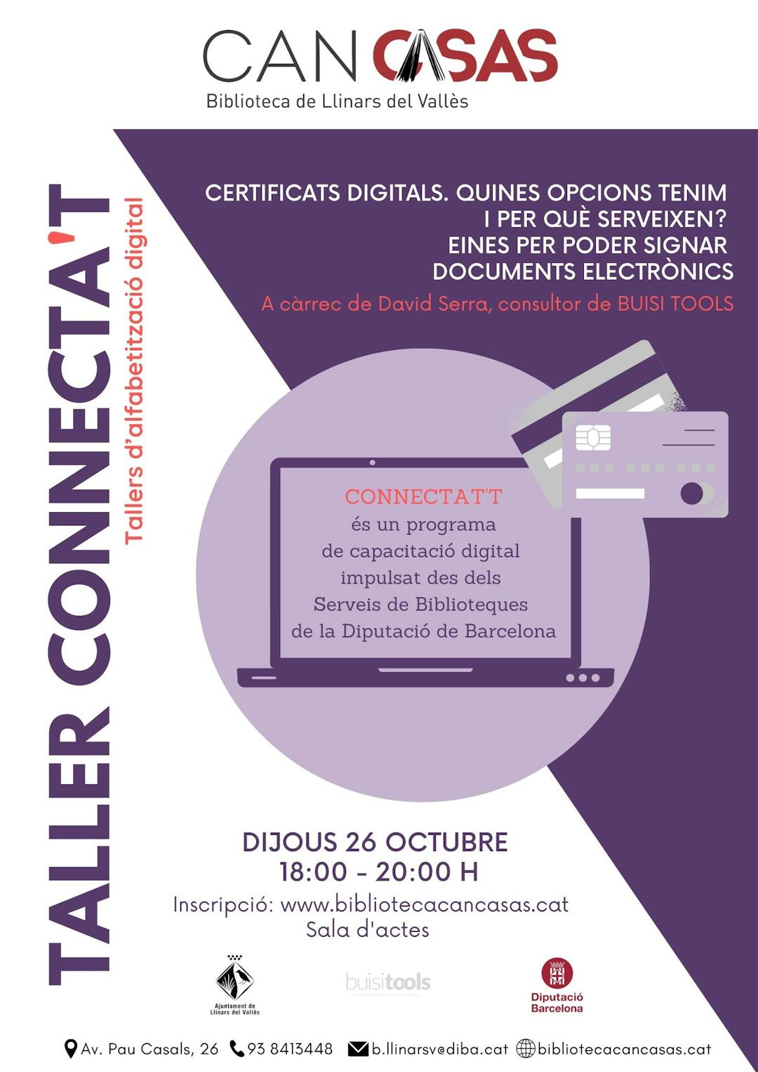 TALLER CONNECTA'T Tallers d'alfabetització digital
